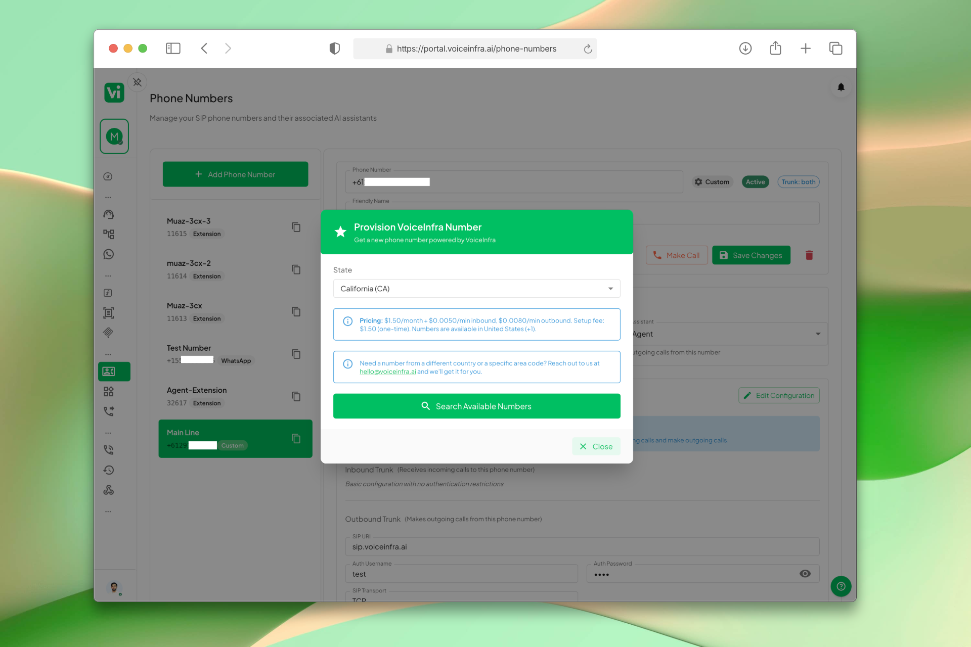 Number Provisioning